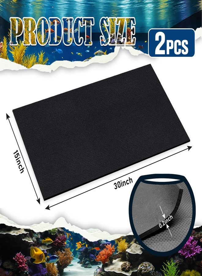 Wibeelee 15 x 30 x 0.2 Inches Aquarium Leveling Mat 2PCS/Set Neoprene Non-Slip Shockproof Fish Tank Pad Waterproof Textured Surface for Uneven Surfaces Durable Fish Tank Mat with Easy-Cut Edges - Image 2